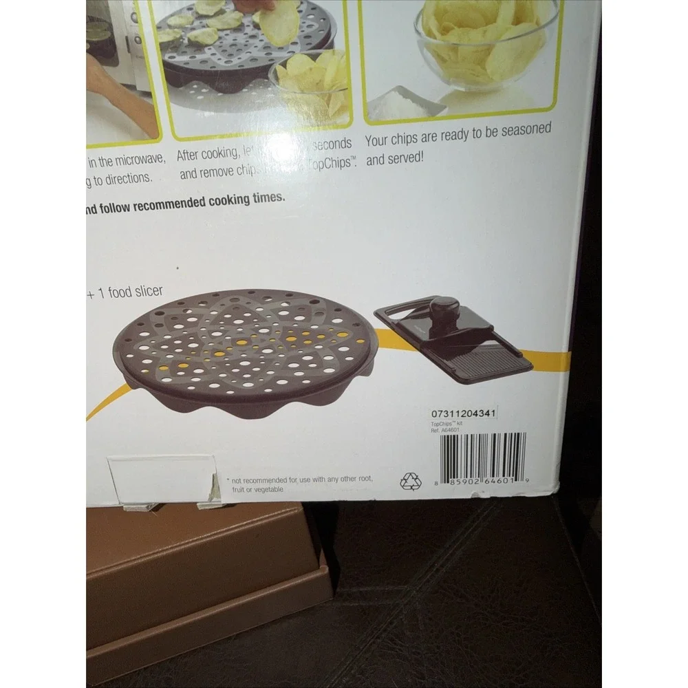 Mastrad TopChips Kit Microwave Potato Fruit Chips Maker & Food Slicer Set NIB